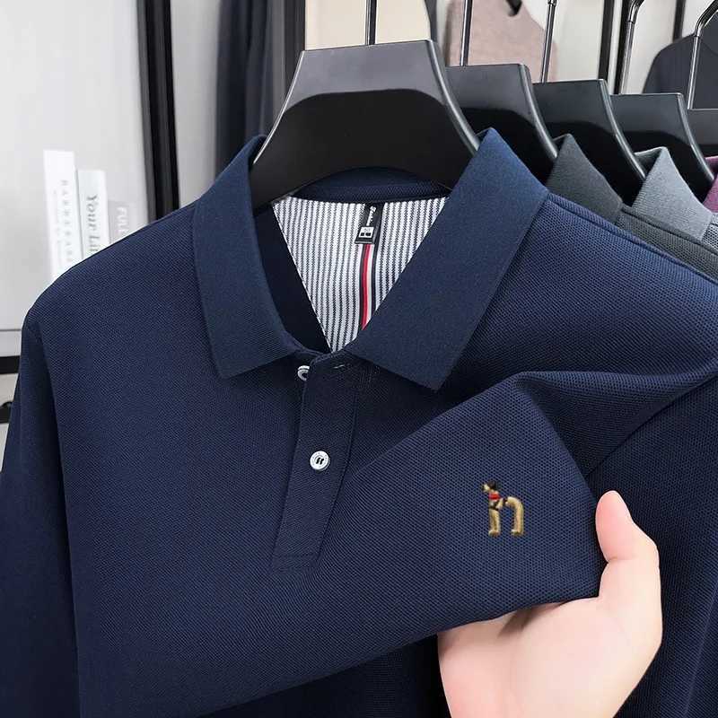 100 Pure Cotton High-Quality Long SLeeved Shirt Autumn New Mens Casual T-shirt Cartoon Dog Embroidery Fashionable Top M260305