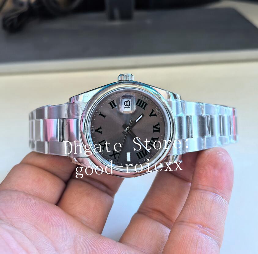 36mm Unisex Watch Men Automatic 2813 Midsize BP Watches Men's BPF Smooth Bezel Mechanical Wimbledon Blue Motif Dial 126200 Women Wristwatches