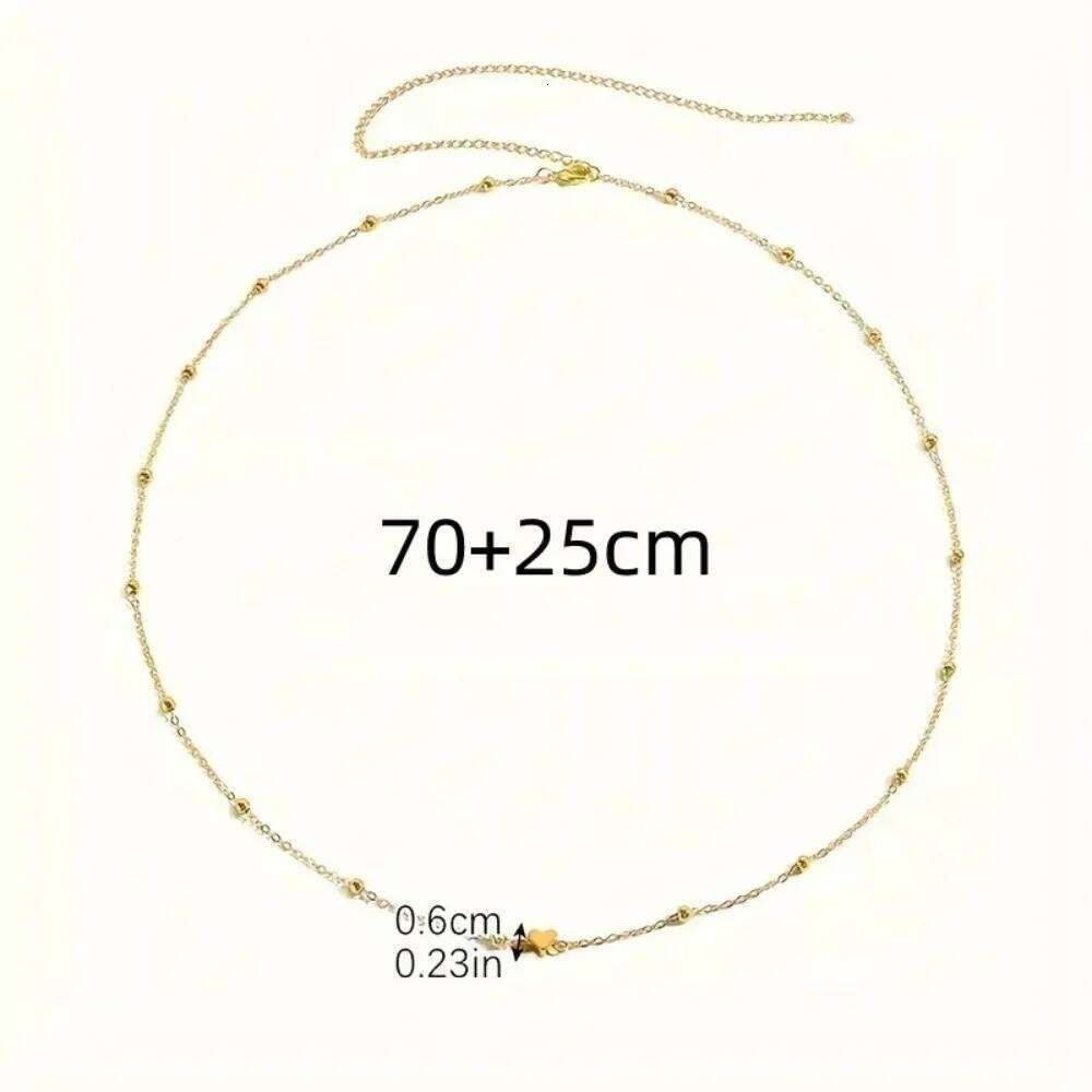 New Bohemian Style Waist Heart Beads Hollow Out Body Chain Jewelry Accessories Girls S260304