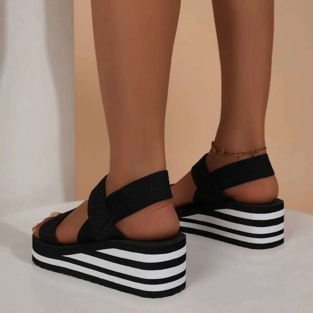 2025 New Women Leisure Sandals Summer Wedges Shoes Soft EVA Sole Light Weight Slingback Style Female Daily Walking Sandalias
