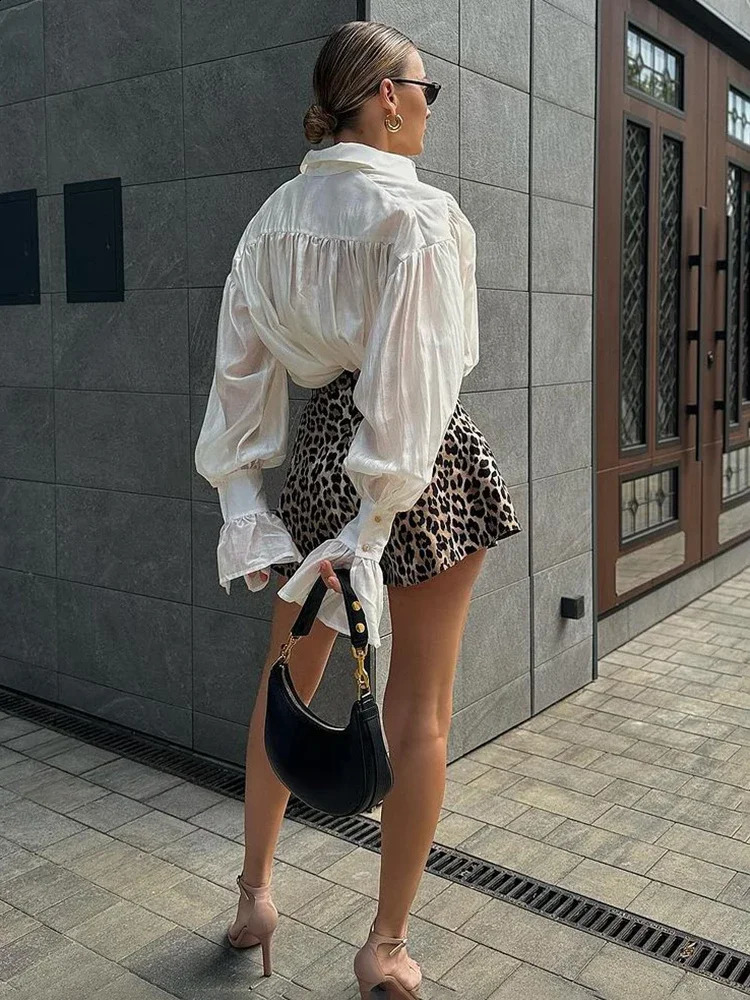 TARUXY Elegant Loose Pink Shirt Office Womens Long Sleeve Button Lapel Blouse Autumn Fashion Solid Color High Street Female Top 260228
