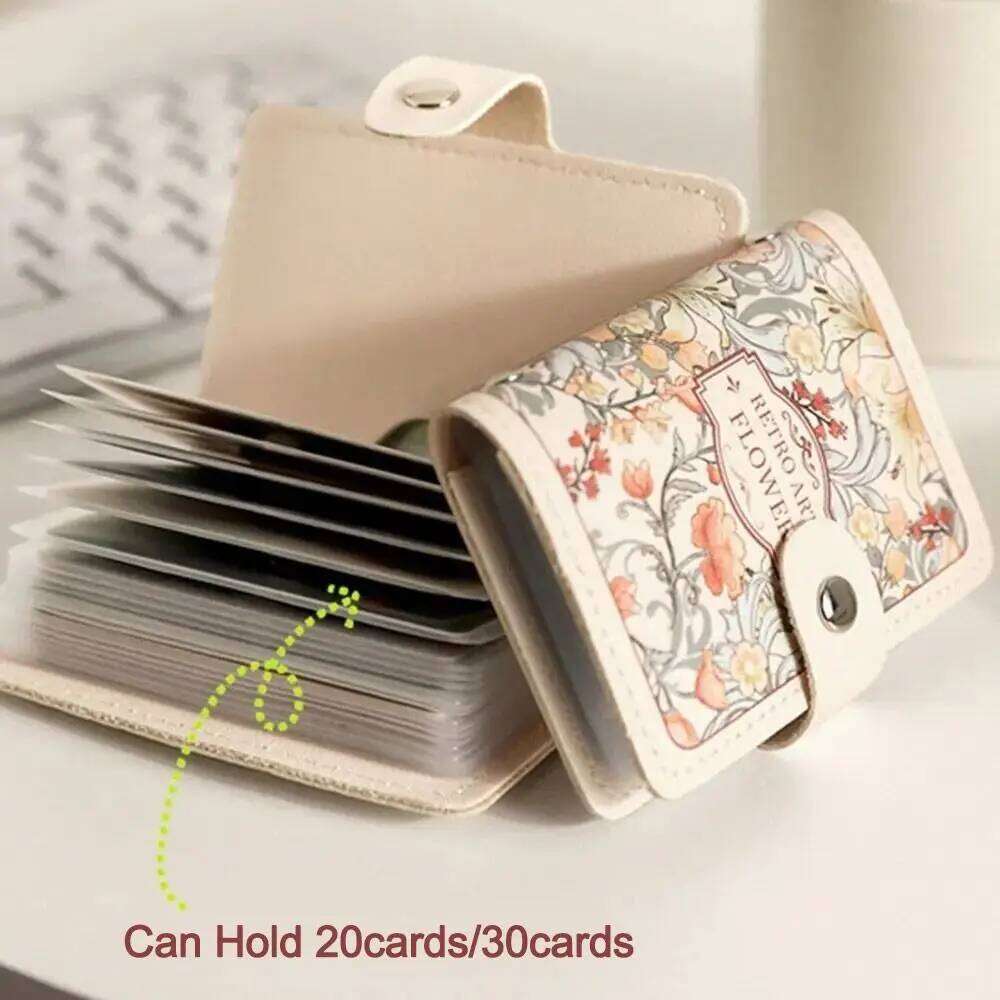 Portable 20/30 Pockets Wallets PU Leather Large Capacity Money Bag Waterproof Lightweight Credit Card Holder Women C260304