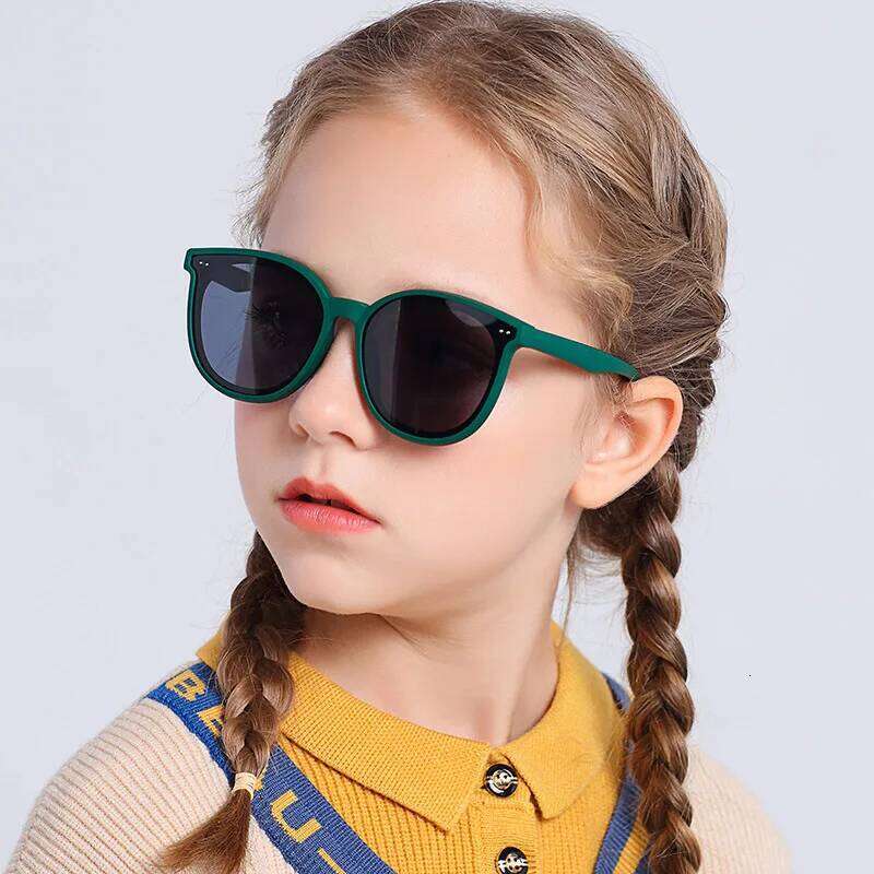 3-12 Years Kids Polarized Sunglasses Boys' Cool Girls Soft TPEE Frame Cat Eye Design Fashion Sun UV400 Protection Oval Glasses Z260305