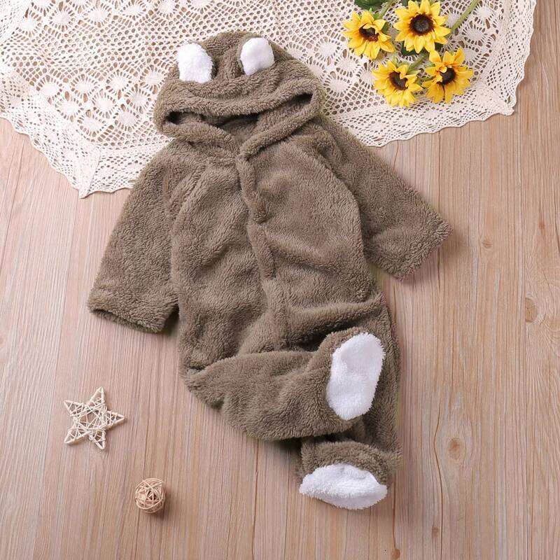 Humor Bear Autumn Cartoon Style Winter Long Sleeve Boys Girls Rompers Toddler Kids Playsuit Jumpsuits Baby Clothes Z260304