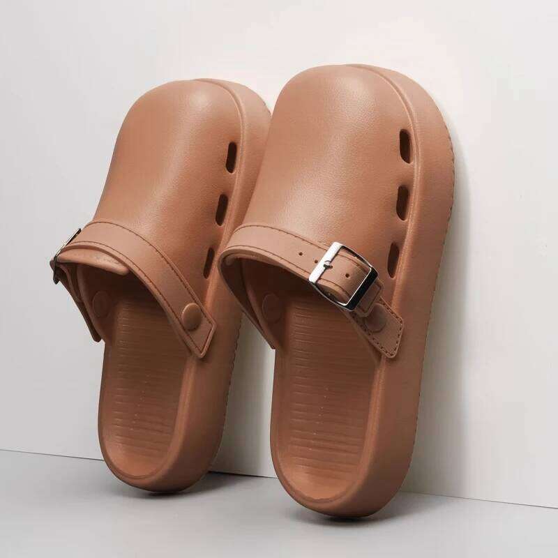 Kidmi Men And Women Sandals Summer Fashion EVA Slide Indoor Breathable Non-slip Light Closed-toe Outdoor Beach Slippers
