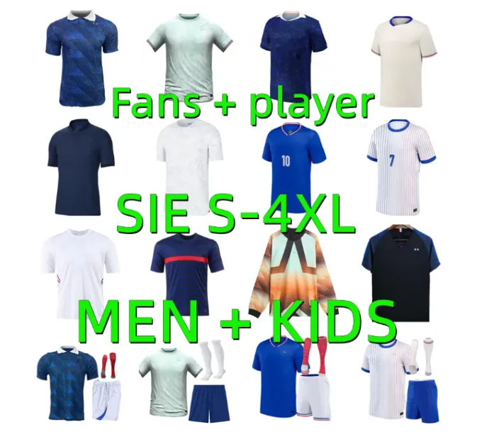 2026 2027 BENZEMA MBAPPE RETRO France soccer jerseys player version GRIEZMANN POGBA 24 25 26 27 French Maillot De Foot MAILLOT REZEGUET GIROUD KANTE Football shirts