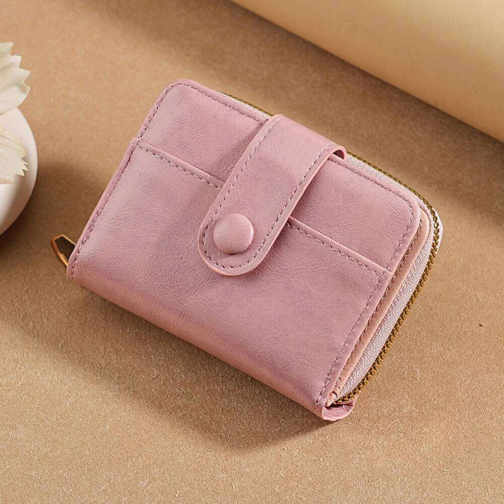 Women Wallet 2025 High Quality PU Leather Female Coin Mini Hasp Card Holder Short Wallets Slim Small Purse Zipper Fashion C260304