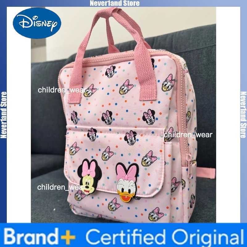 Disney Cartoon Minnie Backpack Cute Pink Shoulder Bag High-capacity School Bag Boy Girl Swagger Bag Birthday Present H260305