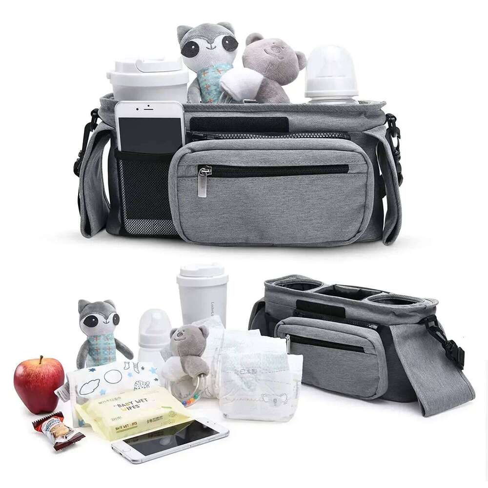 Storage Large Capacity Travel Hanging Mummy Bag Phone Bottle Holder Pram Diaper Bags Baby Stroller Accessories Z260304