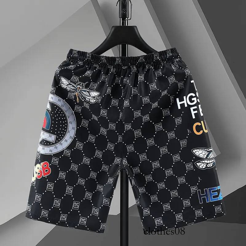 Men's outer shorts wear trendy quick-drying ruffian handsome men's summer ice silk beach pants