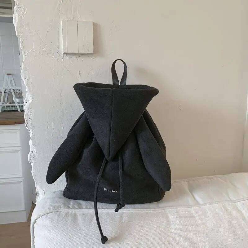 TAURUSCIAGA Creative Sweatshirt Hat Backpack Retro Cute Casual Niche Personalized Design Commuter Bags Solid Color Versatile Backpacks Noble Temperame