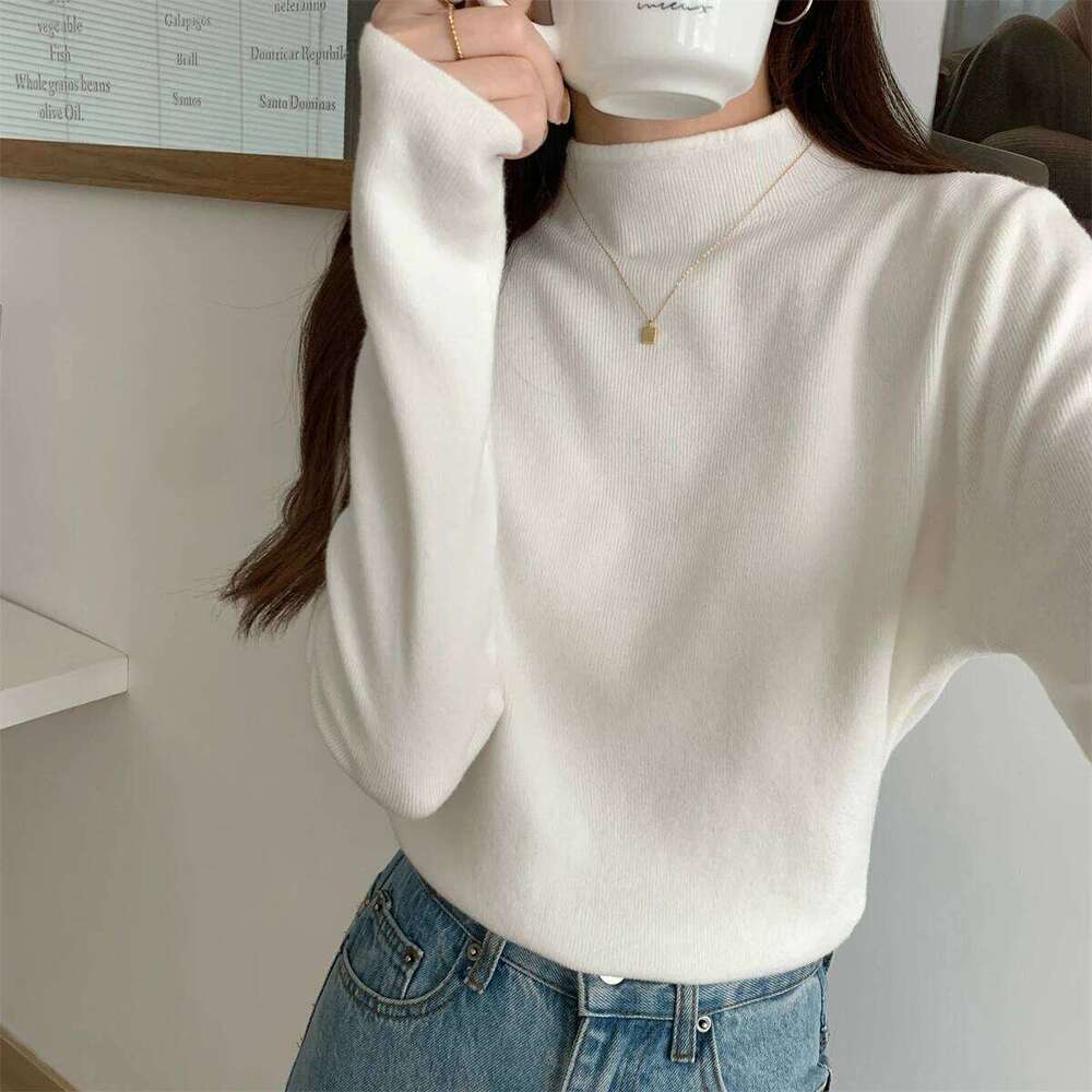 Fashion Solid Turtleneck Pullovers Women Autumn Winter 2025 Knitted Basic Primer Sweaters Soft Warm Pull Femme Jumper XJ260305