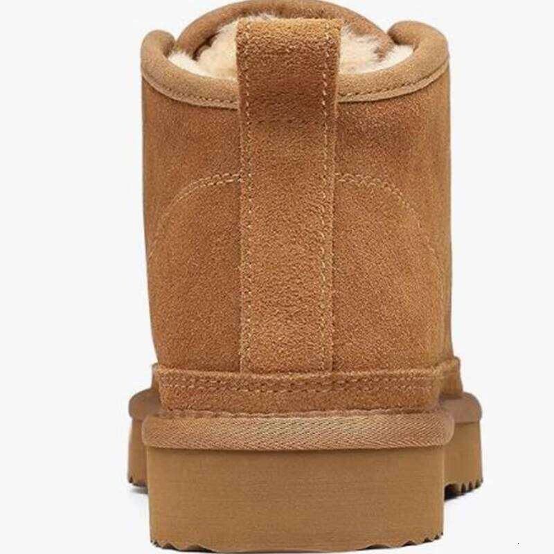 Kidmi Winter Shoes Warm Fuzzy Short Plush Nonslip Cotton Casual Comfort House Ankle Boots Women