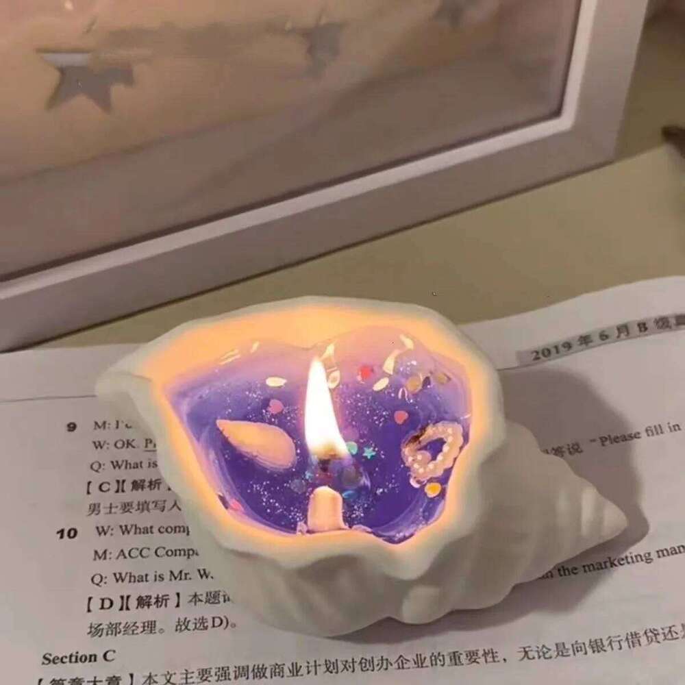Coastal Conch Shell Scented Gel Candles Aromatherapy Candle for Home Desk Relaxation Bathroom Bedroom Decor Gift W260304 W260305