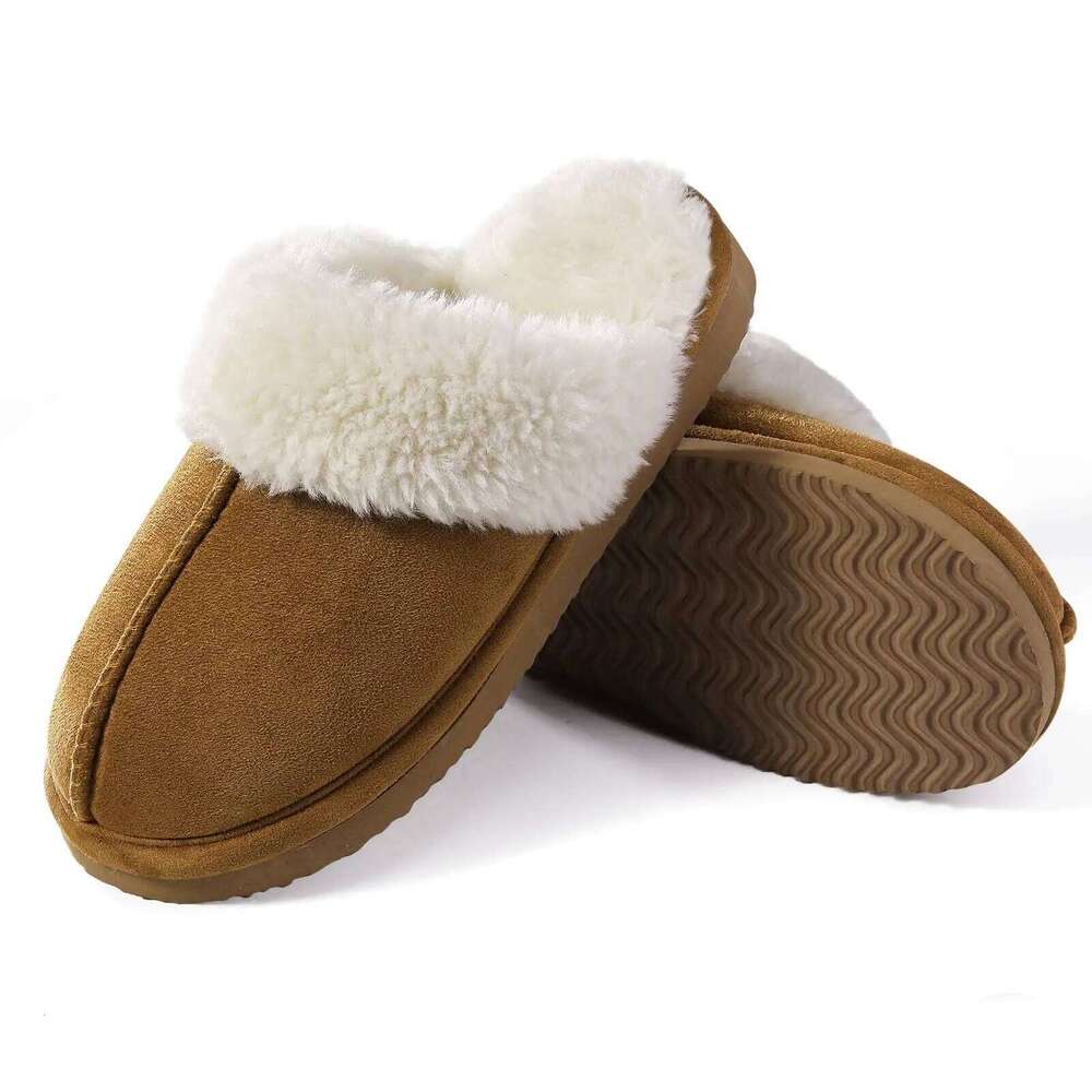 Kidmi Women's Fuzzy Memory Foam Soft Fluffy Winter House Shoes Indoor and Outdoor Non-slip Casual Furry Cotton Slippers