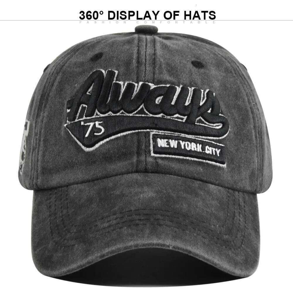 Men's ALWAYS Embroidered Baseball Snapback Caps Hip-hop Hats Outdoor Adjustable Unisex Sunshade Cowboy Sunscreen Hat Y260304