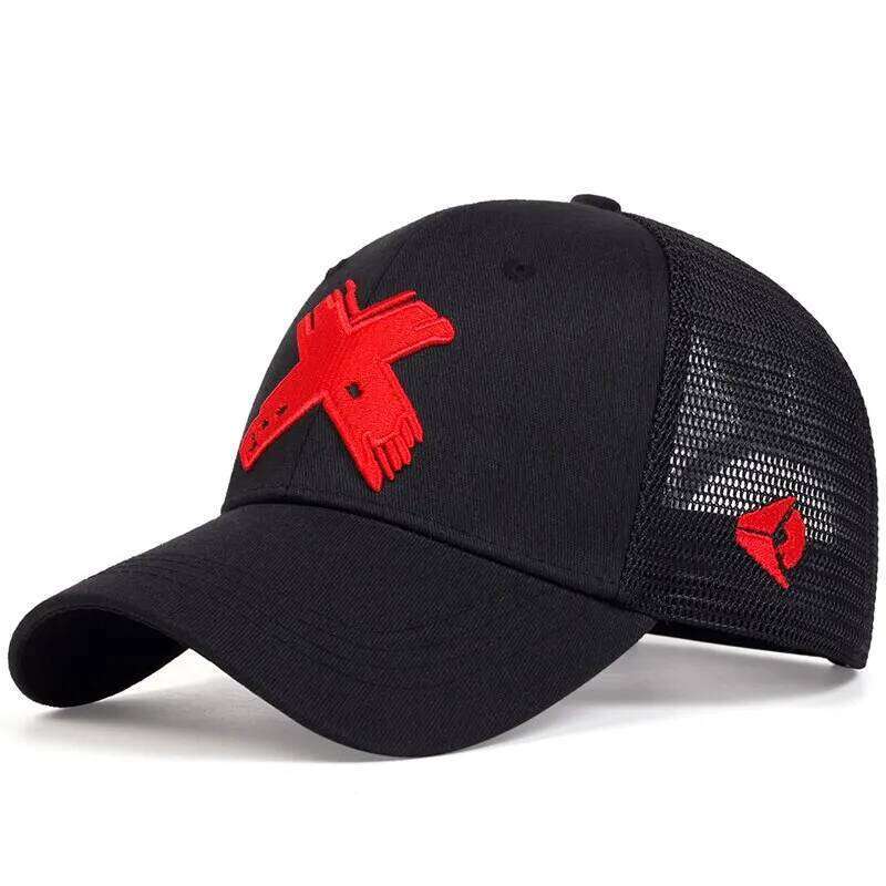 Unisex X Letter Embroidery Baseball Net Caps Spring and Summer Outdoor Adjustable Casual Hats Sunscreen Hat Y260304