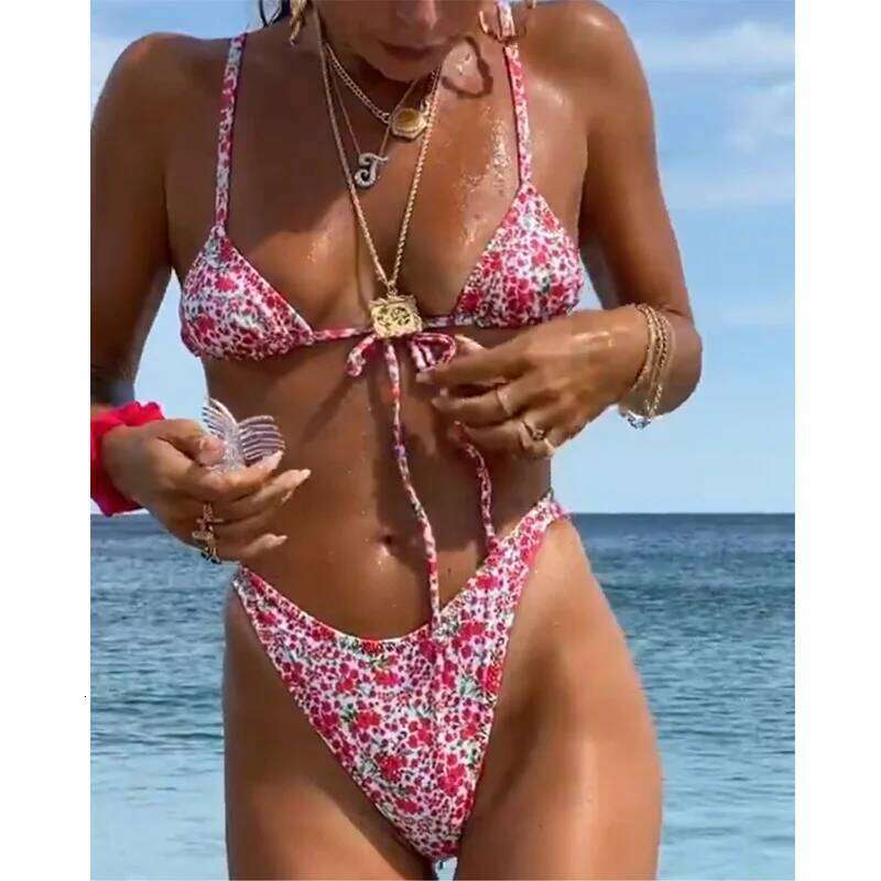 Print Sexy Bikinis 2026 Women's Swimwear Female Swimsuit Swimming Bathing Suits Girls Brazilian Bikini Set Beach Wear Bather Y260303