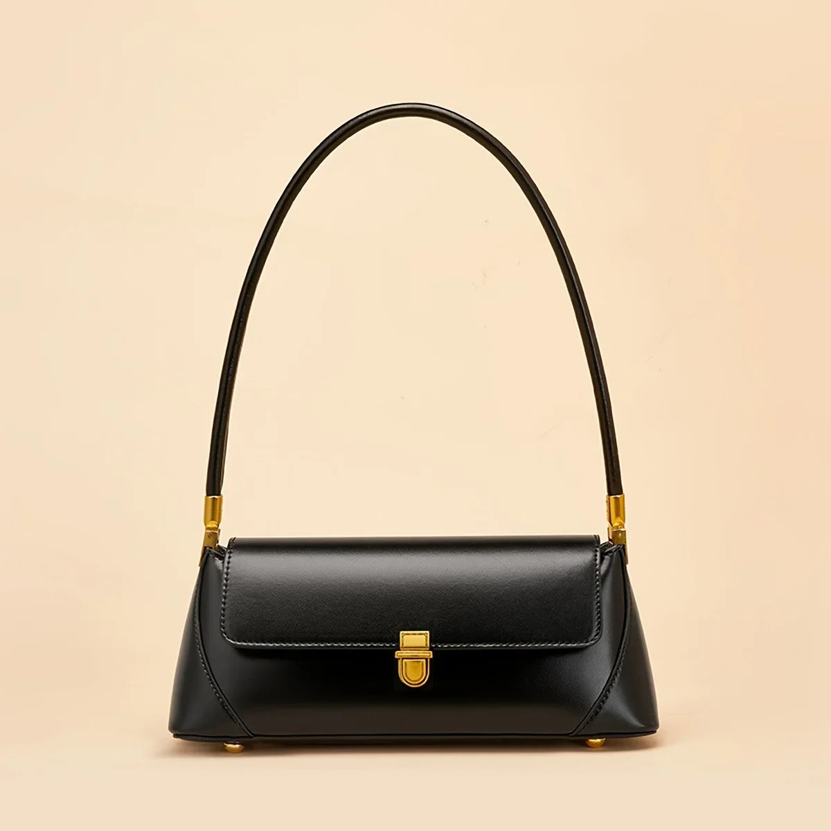 Vintage Womens Bag PU Material Shoulder Bag French Baguette Underarm Bag Hundred Commuting Handbag 260306