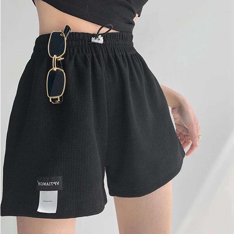 Women Casual Shotrts Summer Loose Sports Shorts Elastic Woman Sportswear Female Thin Solid Three Quarter Trousers 2023 New XJ260305