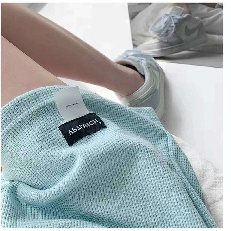 Women Casual Shotrts Summer Loose Sports Shorts Elastic Woman Sportswear Female Thin Solid Three Quarter Trousers 2023 New XJ260305