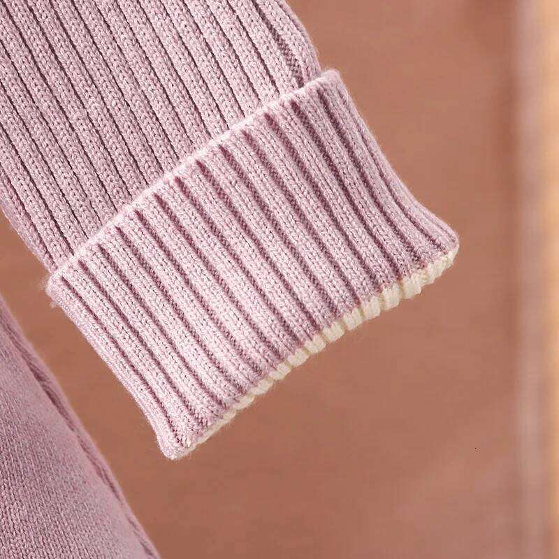 90-150cm Girls' Spring and Autumn New Style Children's Baby Princess Knitted Fashion Sweater Dress Z260304