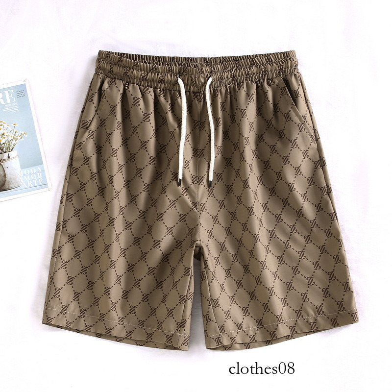 High-quality ice silk summer beach casual running sports shorts, men's 5-point straight-leg pants