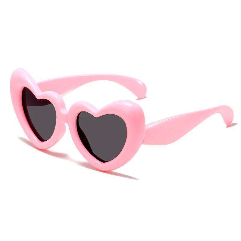 2024 New Children's Sunglasses And Funny Inflatable, Cute Heart Shaped Sunglasses, Female Instagram, Concave Shape Z260305