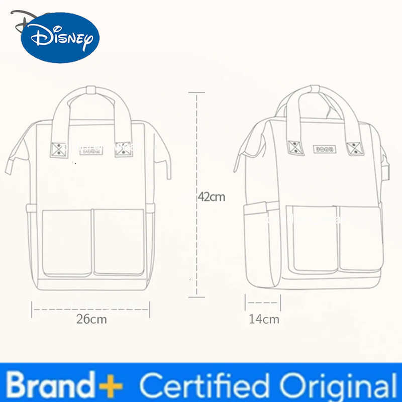 Disney Baby USB Bottle Insulation Heating Diaper Backpack Mummy Nappy Changing Bags For Baby Care Mom Stroller Oxford Handbags H260305