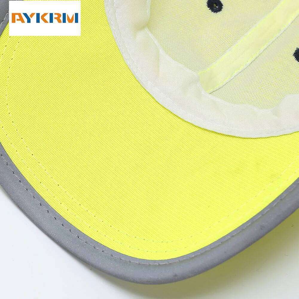 Men Women LIME REFLECTIVE Baseball Caps High Visibility SAFETY Hats for Work Night Outdoor Riding Running Outgoing Y260304