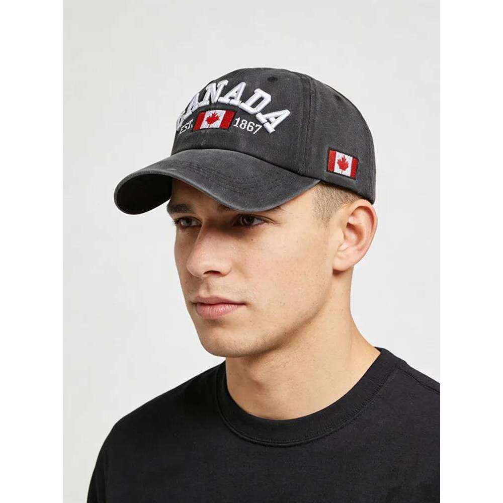 1 Unisex Outdoor Embroidered CANADA Baseball Cap - Adjustable, Sun-Protective Casual, Ideal for Spring & Autumn Travel Y260304