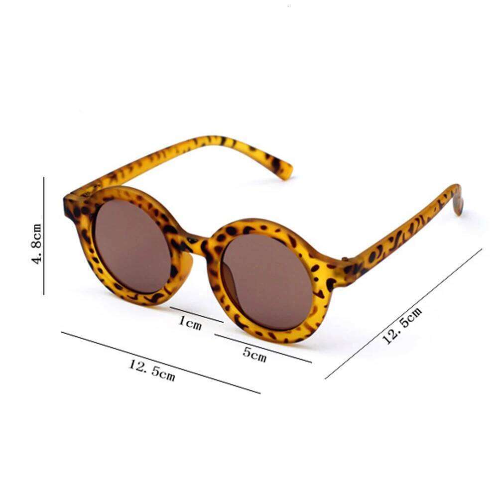 Retro Round Frame Kids Sunglasses Baby Boys Girls British Style Sun Shade Glasses Eye Protection Glass Uv400 Protective Eyewear Z260305