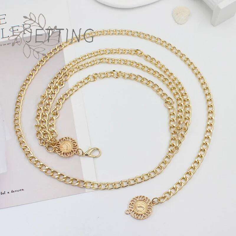 Hot Metal Women Long Tassel Multilayer Dress Chain Ins Style Adjustable Waist Belt For S260304