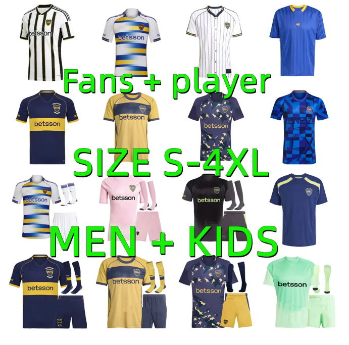 25 26 27 BoCa Juniors Soccer Jerseys 2026 2027 PAREDES MARADONA CAVANI GIMENEZ M.MERENTIEL ZENON AGUIRRE BLONDEL ZEBALLOS MEDINA PAREDES Men Kids Kit Football Shirts