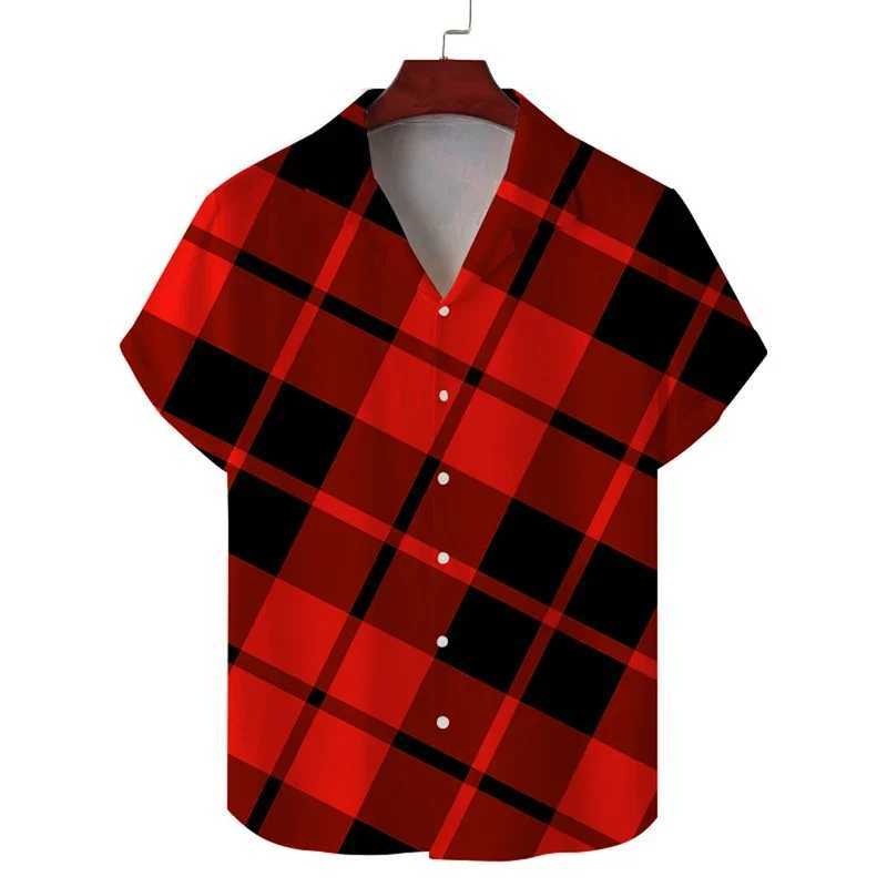 Spring and Summer New Mens Digital Printed Casual Hawaiian Cuban Collar Thin Short Sleeved Shirt for Men M260305