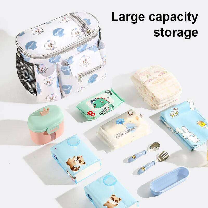 Fashionable Mommy Lightweight Baby Stroller Hanging Multifunctional Large Capacity Diaper Bag Trendy Outdoor Mother Storage Z260304