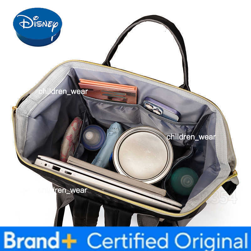 Disney Mickey New Diaper Bag Backpack Cartoon Fashion Storage Baby Bag Large Capacity Multifunctional Baby Diaper Bag Backpack H260305