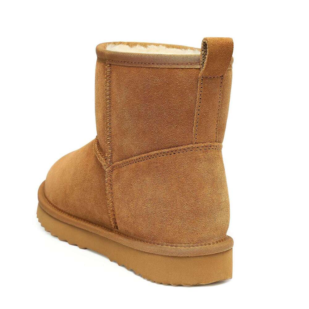 Kidmi Suede Plush Shoes Winter Snow Warm Nonslip Mini Cashmere Fuzzy Ankle Women House Cottons Boots