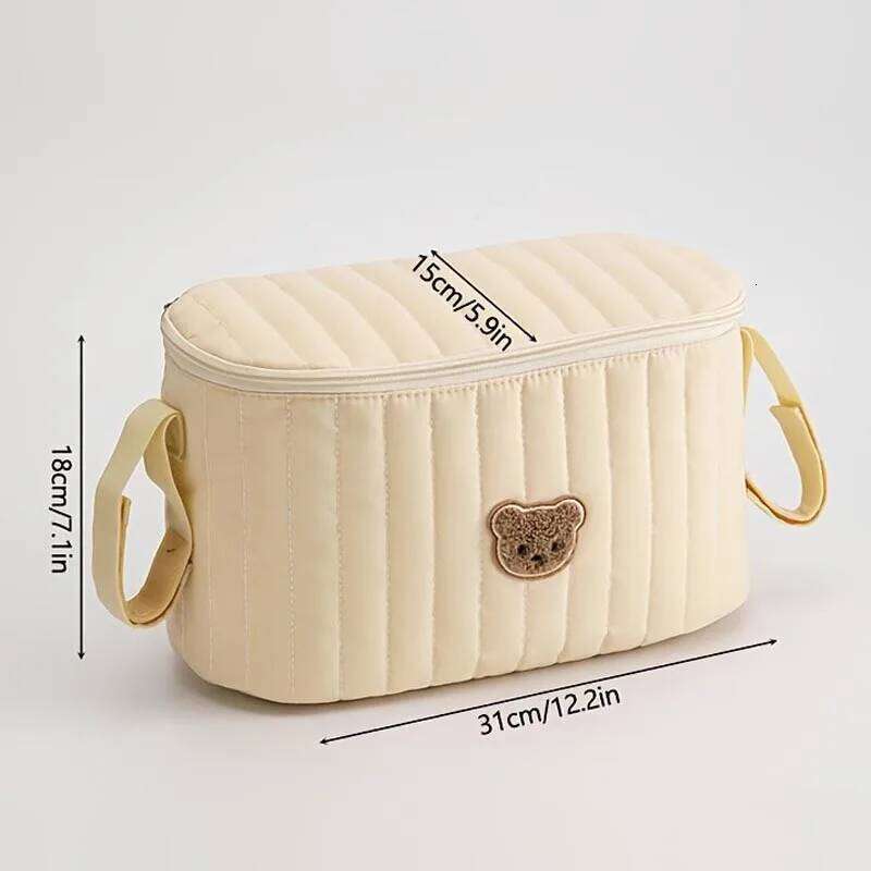 Mommy Korea Cute Bear Portable Multifunctional Stroller Nappy Bag Soft Maternity Storage Bags Baby Diaper Organizer Z260304