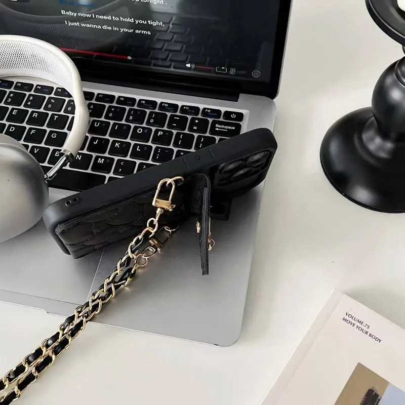 Heart Quilted Chain Wallet Phone Case for A5X A3X A3 A5 Pro Reno 10 11 12 13 14 Pro 14F 13F 12F 11F 2F Card Holder & Crossbody StrapT260305