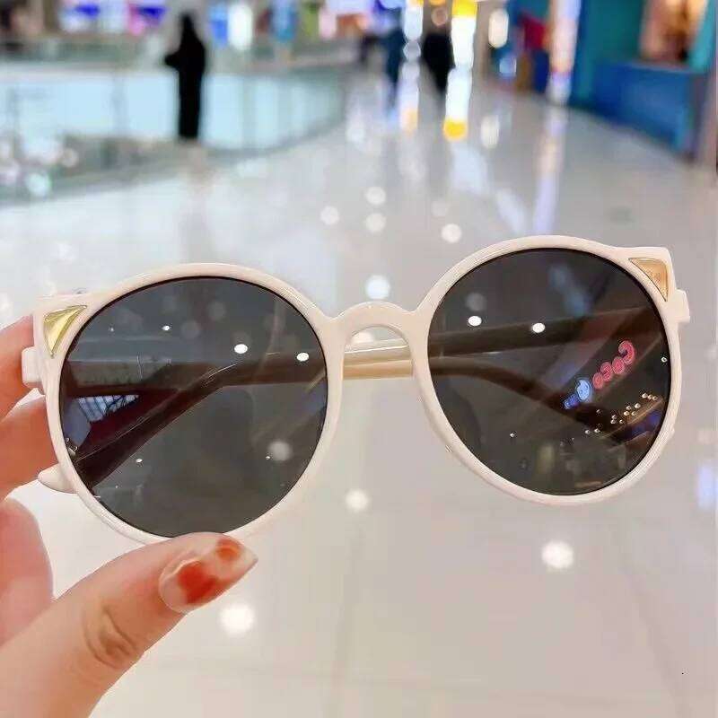 Girls Boys Cute Animal Cartoon Ears Glasses Kids Outdoor Sun Protection Children Lovely Vintage Sunglasses Lentes De Sol Z260305