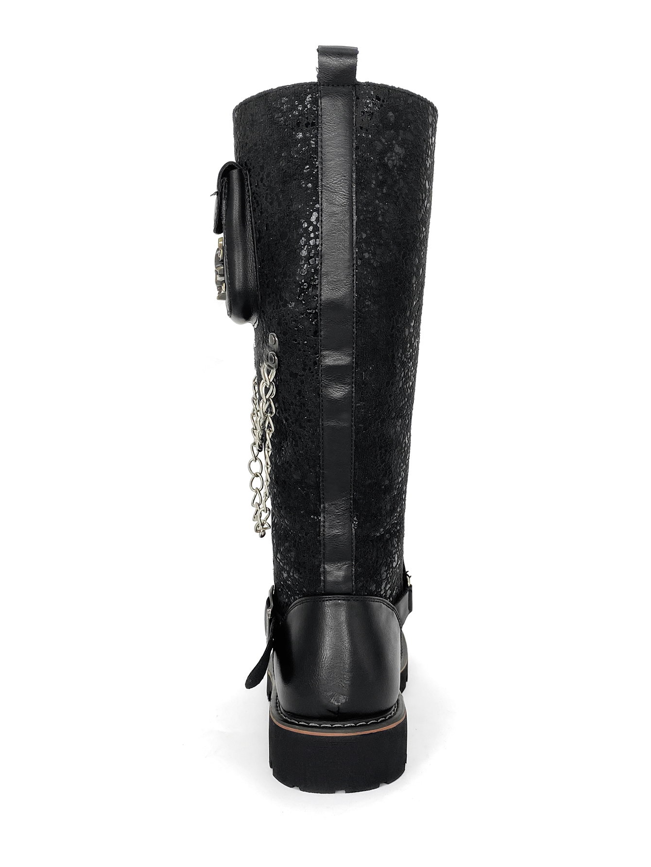 top quality Designer bottomboot Boots Trendy Womens chain Designers longs Booties Black Leather Boot Ankle Black high knee long