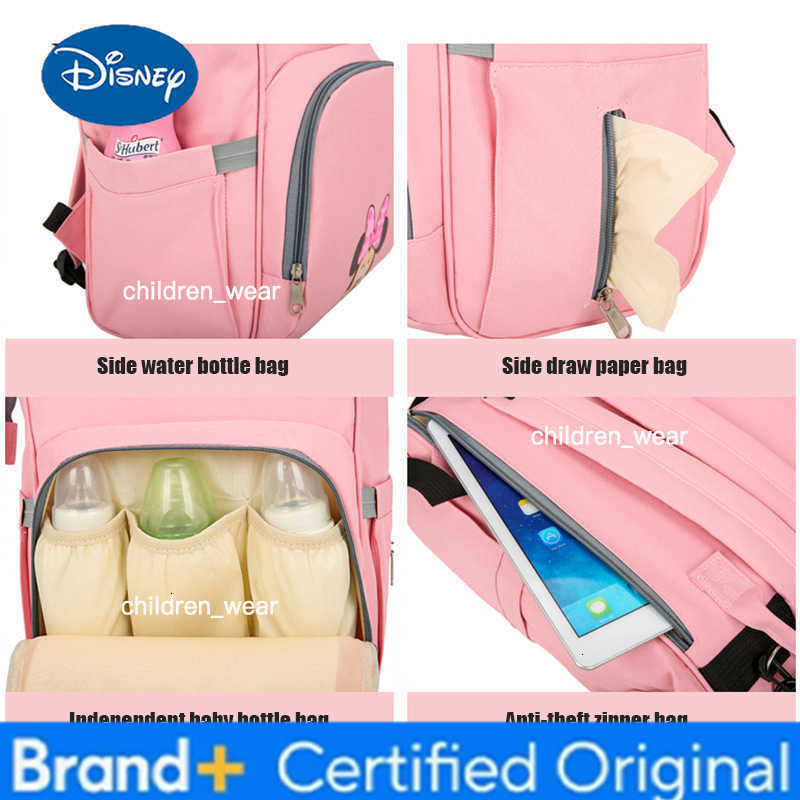 Disney Mickey New Fashion Diaper Bag Baby Diaper Bag Travel Cart Bag Large Capacity Mom Maternity Backpack Baby Maternity Bag H260305