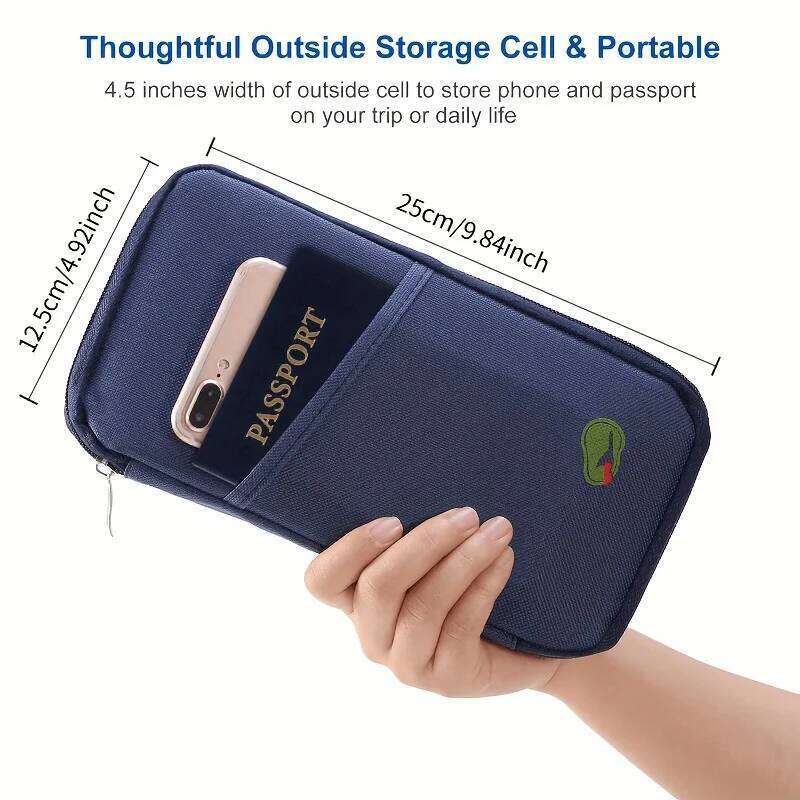 Multi-Functional Wallet-Style Travel Document Holder Men's Women's Style Passport Wallet Organizer Bag C260304
