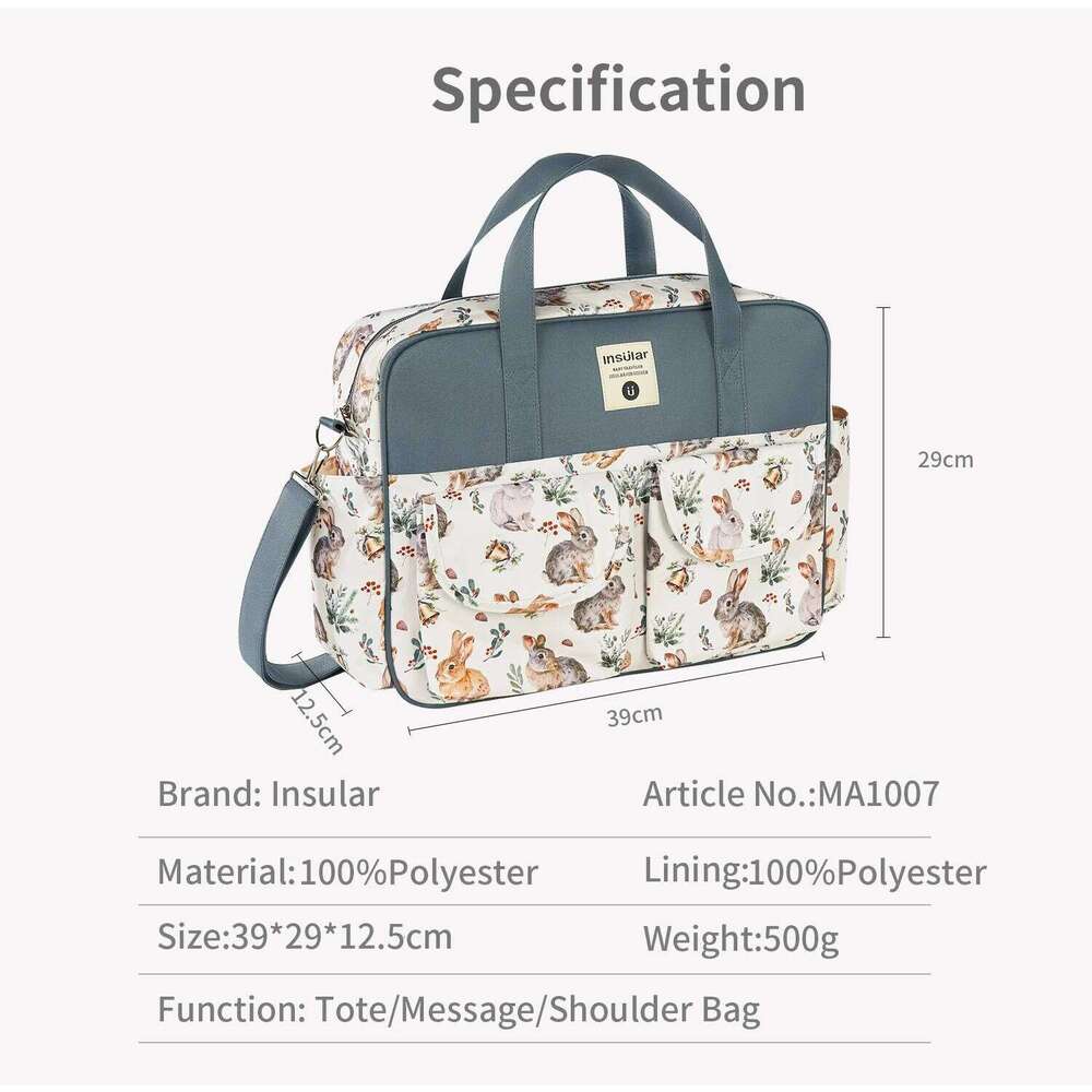 INSULAR Mommy Bags Lady's Single Shoulder Crossbody Baby Diaper Packages Maternity Travelling Packs Multi-functional Waterproof Z260304