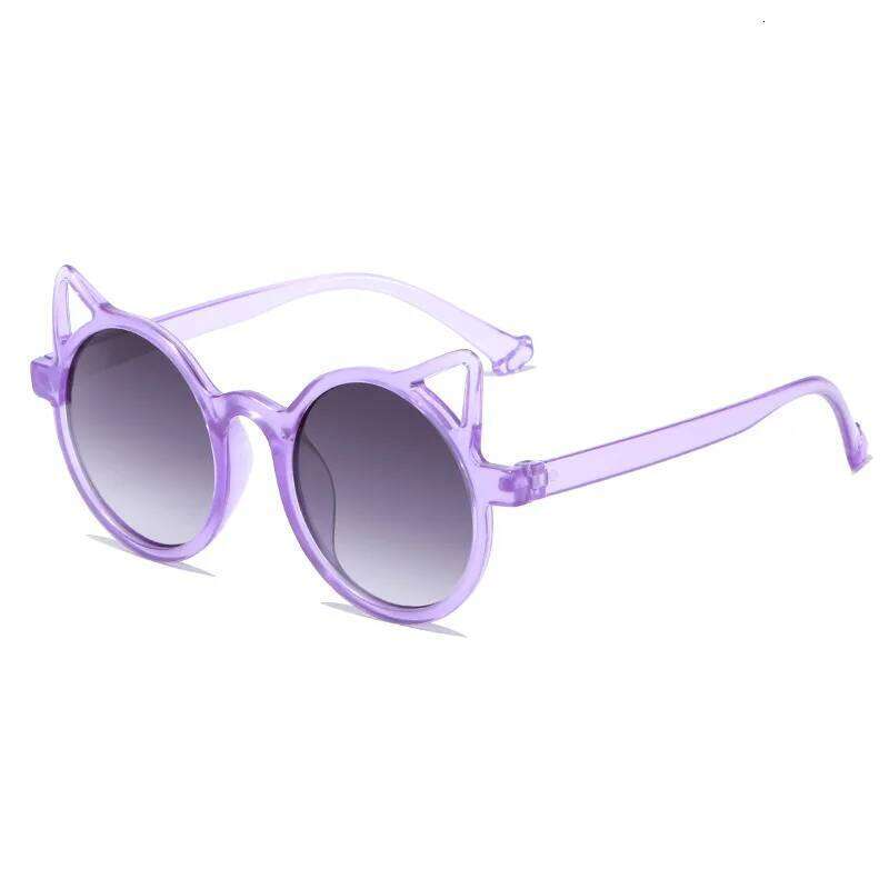 2PCS 2024 New Cat's Ears Children's Personality Sunglasses UV Protection Cute Baby Glasses Fashion Z260304