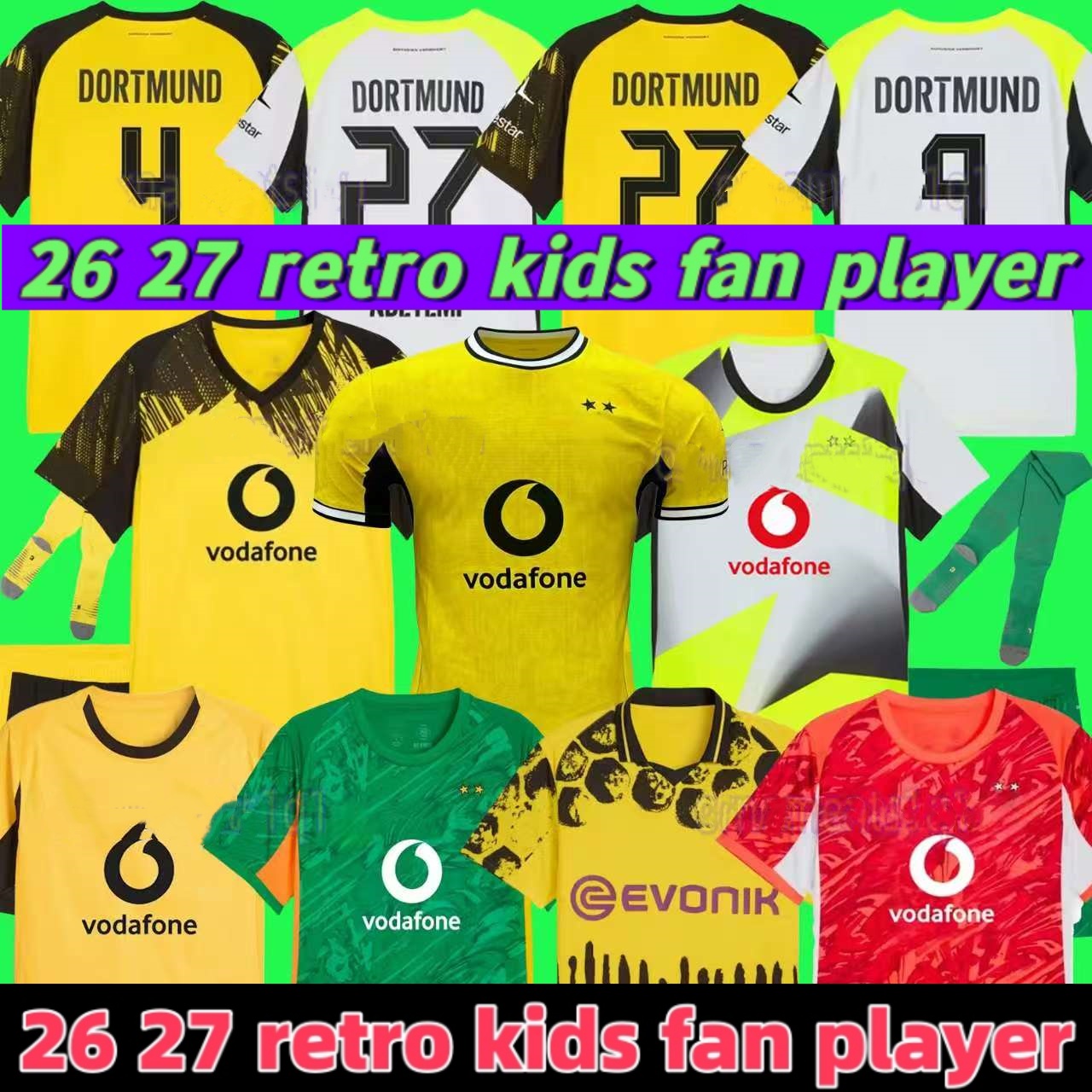 26 27 REUS REYNA Soccer Jerseys Cup version DORTMUND KAMARA HUMMELS ADEYEMI BRANDT 2026 shirt HAZARD RYERSON BYNOE-GITTENS KIDS KIT football uniforms 55