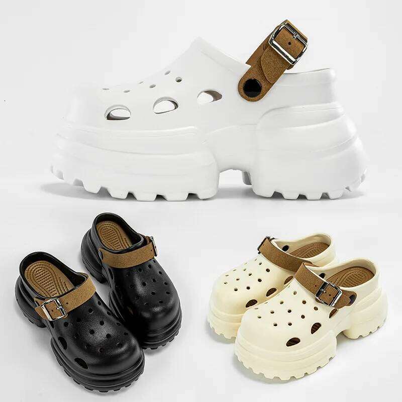 Women Fashion Clogs Indoor Street Slippers 10CM High Heels Sandals Thick Sole Beach Slides Female Leisure Platform Shoes