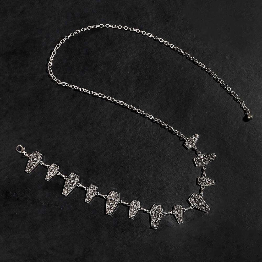 New style street tough girl punk hip-hop outfit with short pants, belt, chain for a fashionable and sophisticated look. S260304