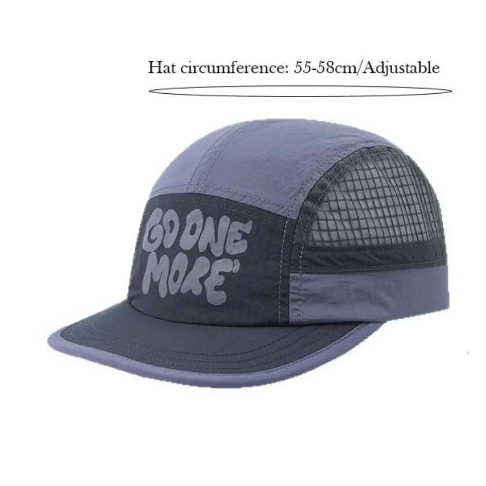 Letter Printing Quick-drying Hat Drawstring Design Japanese Style Short Brim Baseball Thin Adjustable Sun Visor Cap Unisex Y260304